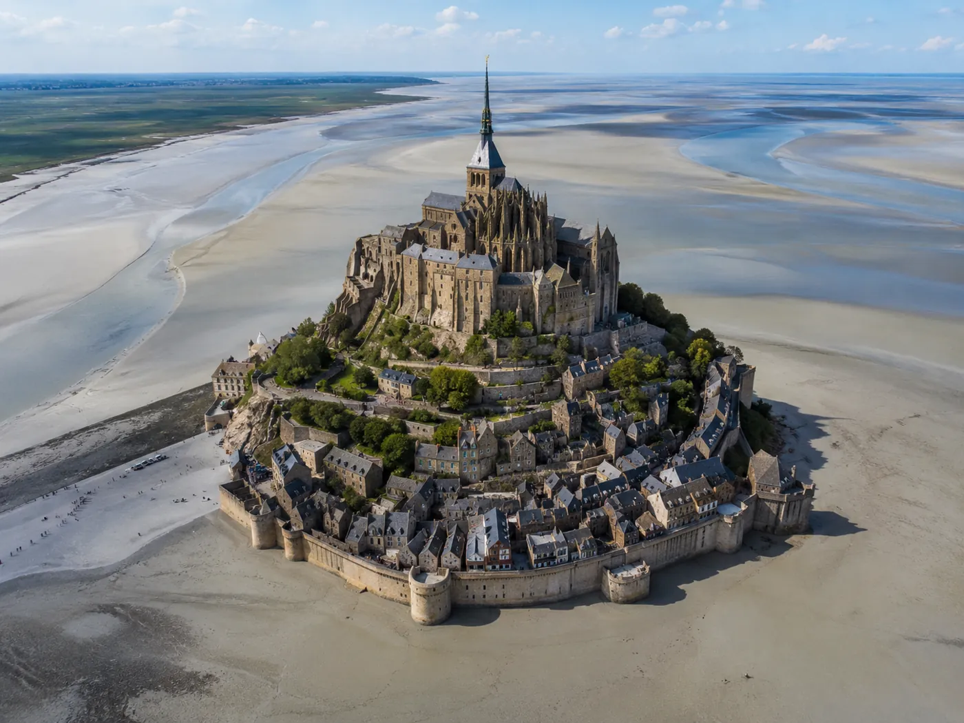 mont saint michel vue ciel